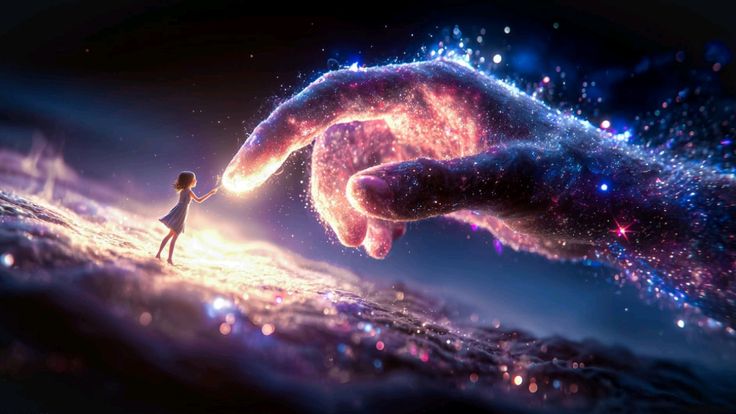 Divine touch of cosmic energy