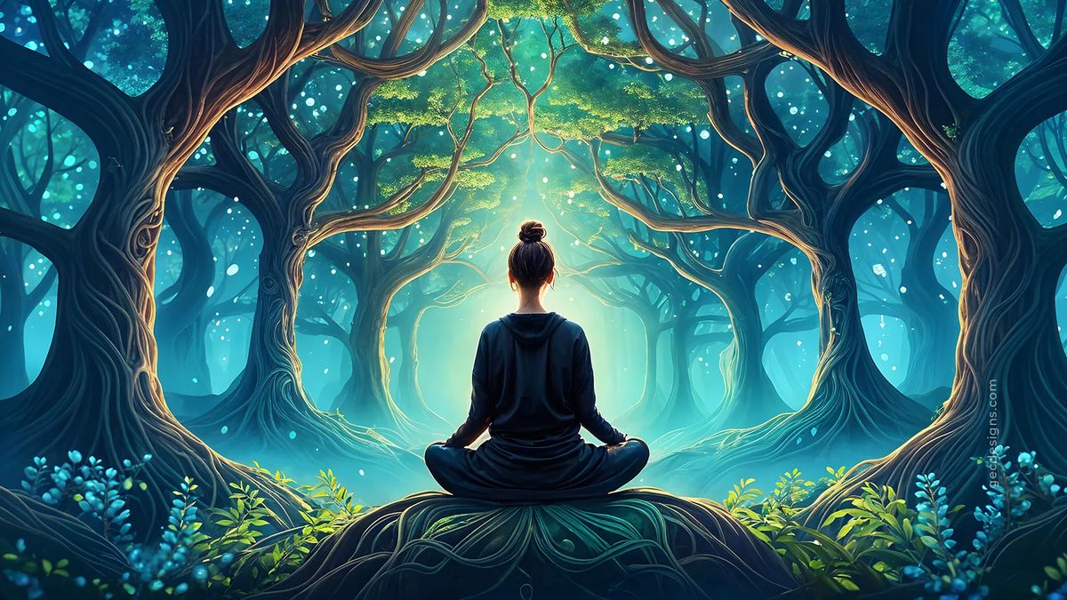 Meditation in an enchanted forest