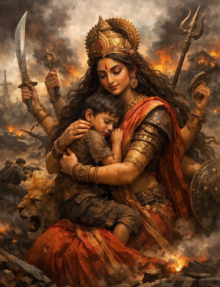 Divine Mother embracing